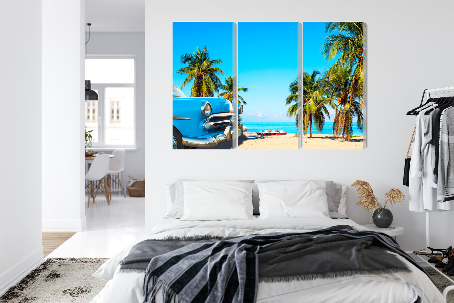 Obraz Wieloczęściowy Varadero Beach Kuba – tropikalna nostalgia do wnętrz Coastal, Retro i Eklektycznych – widok 6