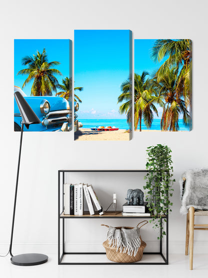 Obraz Wieloczęściowy Varadero Beach Kuba – słoneczny klimat retro do wnętrz boho, kolonialnych i nowoczesnych – widok 8