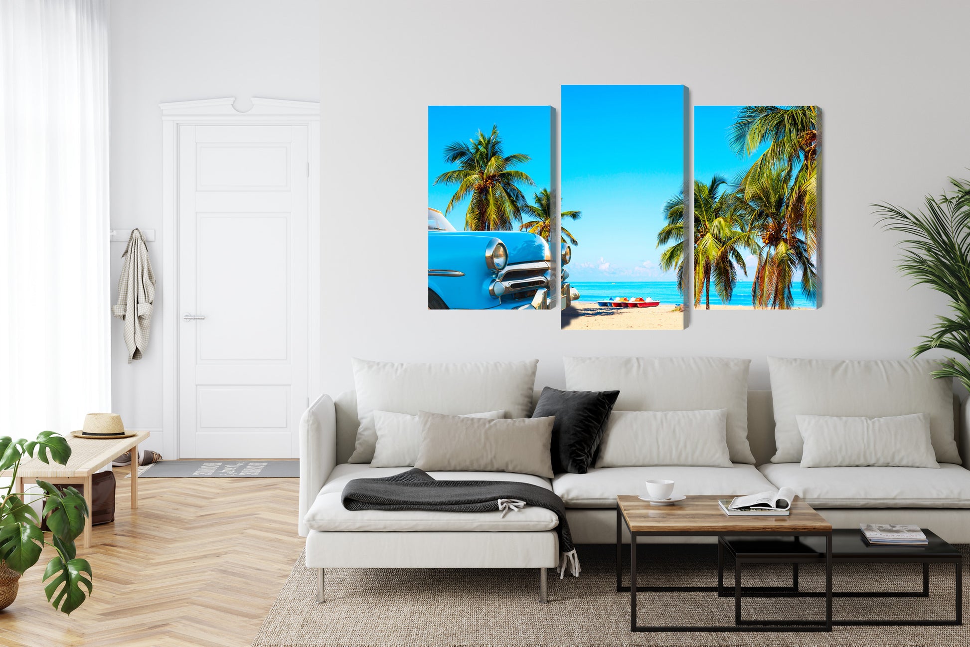 Obraz Wieloczęściowy Varadero Beach Kuba – słoneczny klimat retro do wnętrz boho, kolonialnych i nowoczesnych – widok 5
