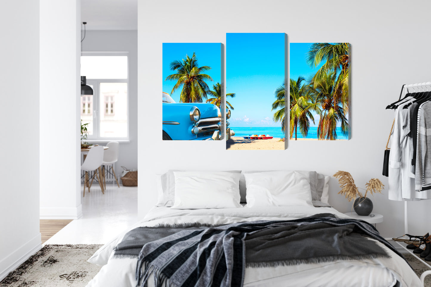 Obraz Wieloczęściowy Varadero Beach Kuba – słoneczny klimat retro do wnętrz boho, kolonialnych i nowoczesnych – widok 6