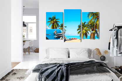 Obraz Wieloczęściowy Varadero Beach Kuba – słoneczny klimat retro do wnętrz boho, kolonialnych i nowoczesnych – widok 6