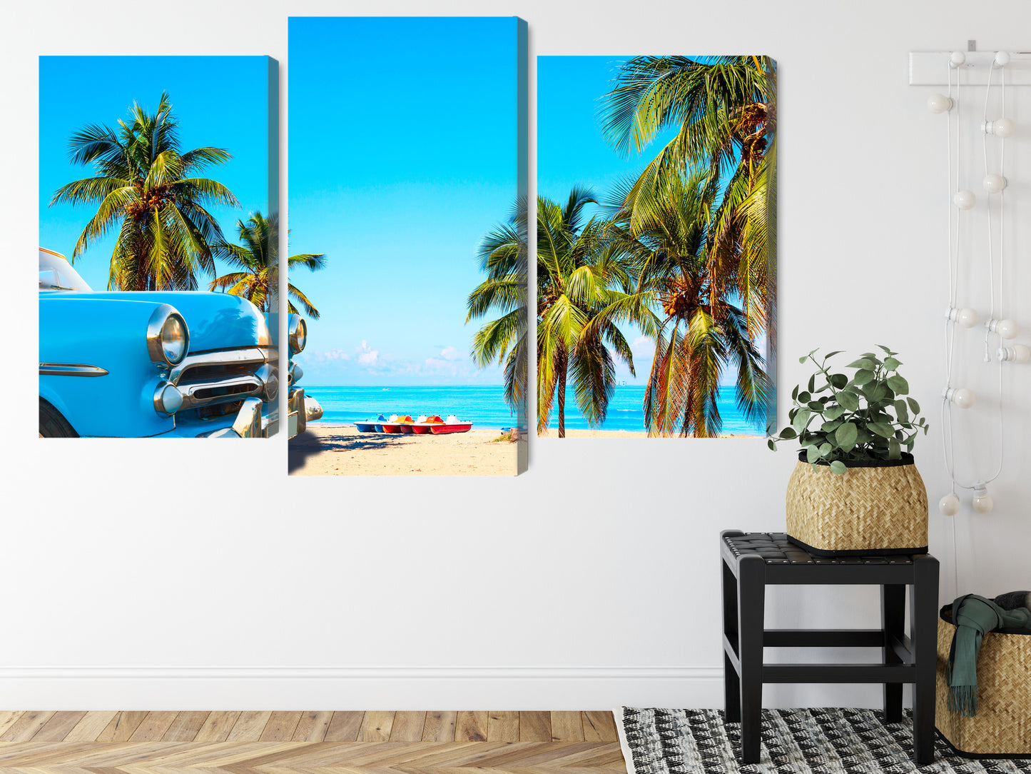 Obraz Wieloczęściowy Varadero Beach Kuba – słoneczny klimat retro do wnętrz boho, kolonialnych i nowoczesnych – widok 7