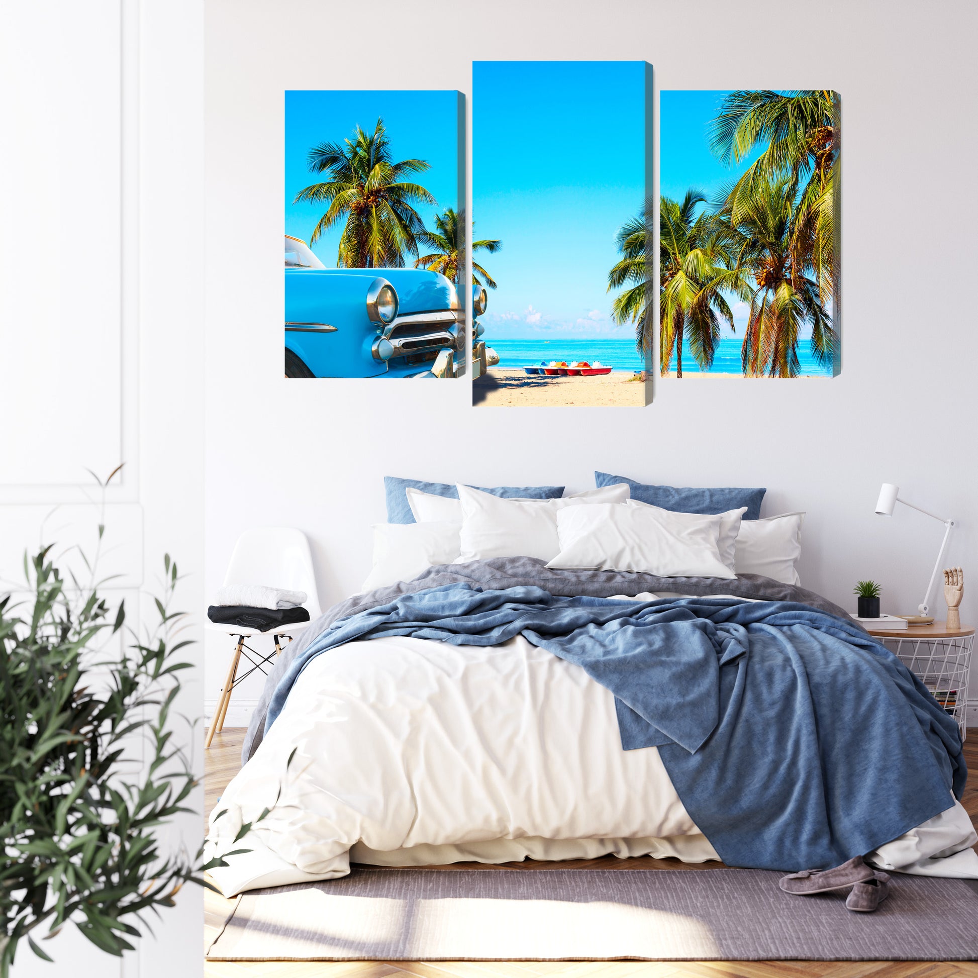 Obraz Wieloczęściowy Varadero Beach Kuba – słoneczny klimat retro do wnętrz boho, kolonialnych i nowoczesnych – widok 2