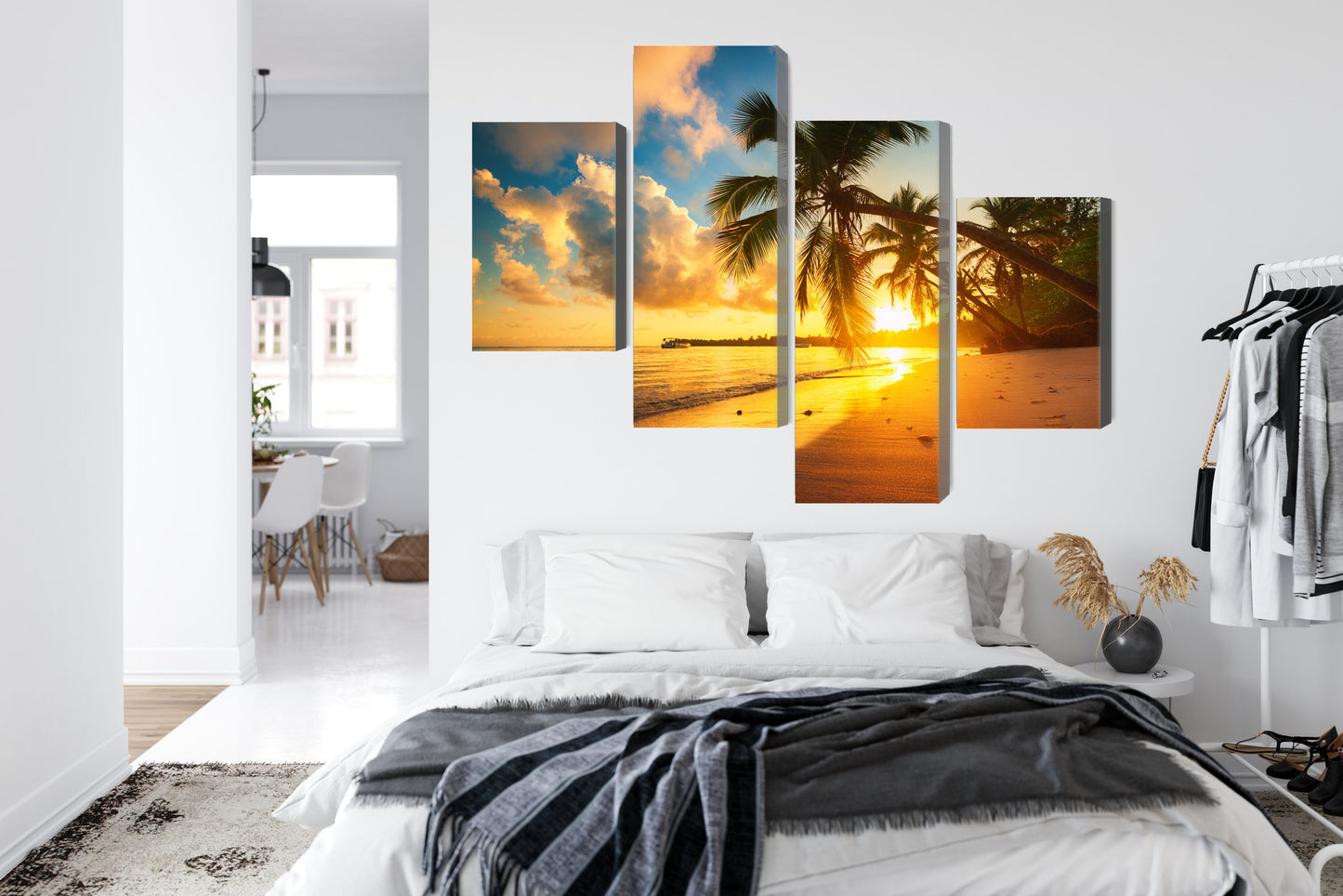 Obraz Wieloczęściowy Tropikalna Plaża Punta Cana – egzotyczny spokój do wnętrz coastal, boho i tropikalnych – widok 6