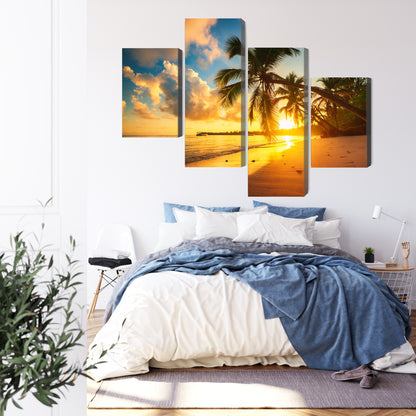 Obraz Wieloczęściowy Tropikalna Plaża Punta Cana – egzotyczny spokój do wnętrz coastal, boho i tropikalnych – widok 2