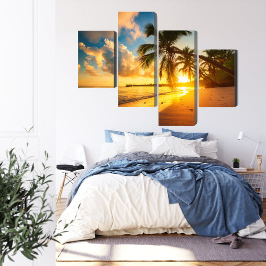 Obraz Wieloczęściowy Tropikalna Plaża Punta Cana – egzotyczny spokój do wnętrz coastal, boho i tropikalnych – widok 2