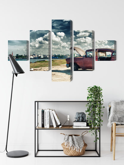Obraz Wieloczęściowy Panoramiczny Widok Na Hawanę – tropikalna esencja do wnętrz kolonialnych i boho – widok 8