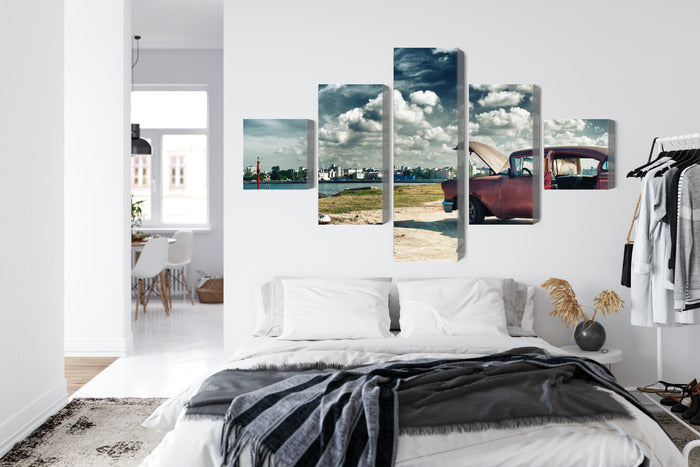 Obraz Wieloczęściowy Panoramiczny Widok Na Hawanę – tropikalna esencja do wnętrz kolonialnych i boho – widok 6