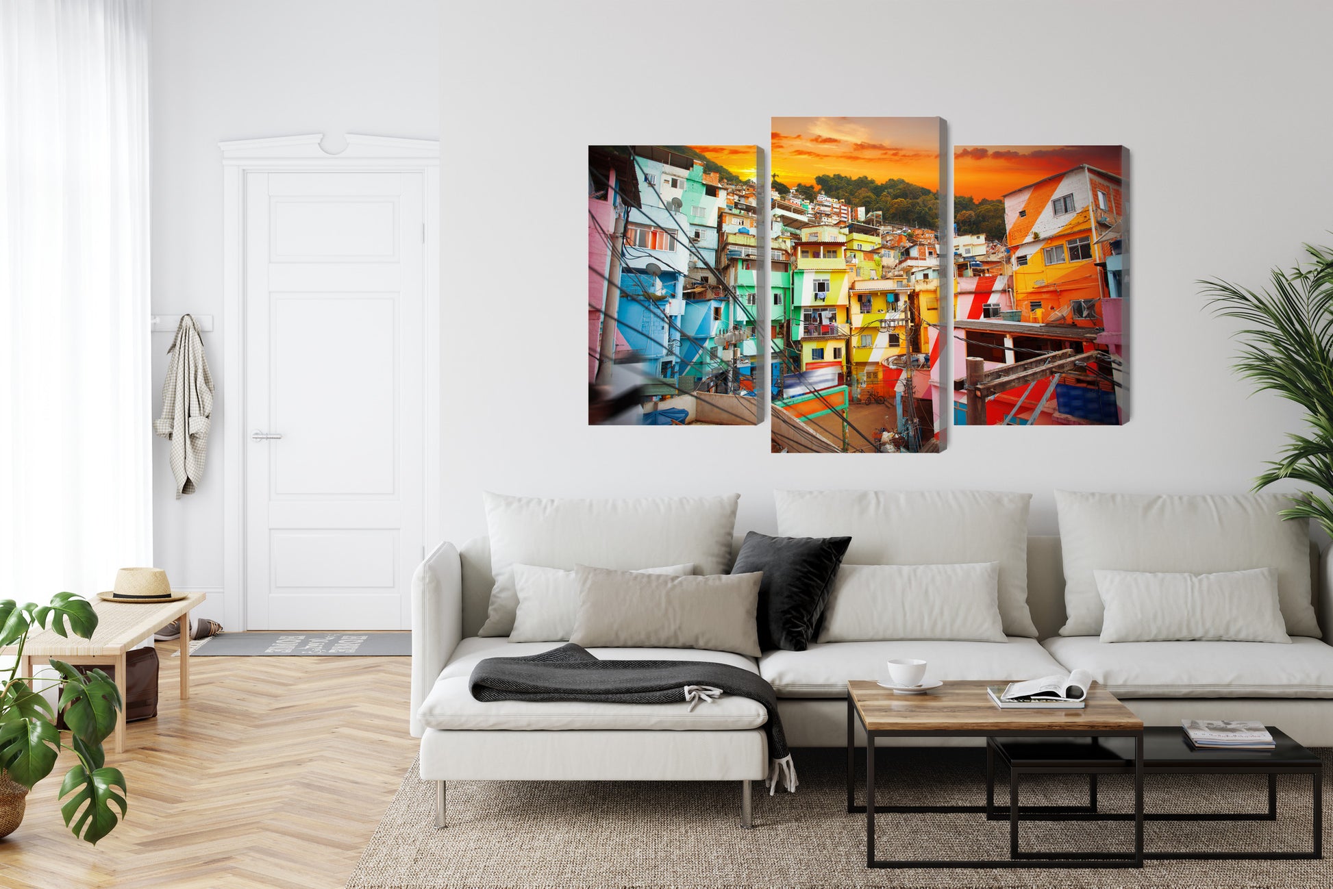 Obraz Wieloczęściowy Rio de Janeiro – dynamiczna panorama miasta do wnętrz Boho, Eklektycznych, Nowoczesnych – widok 5