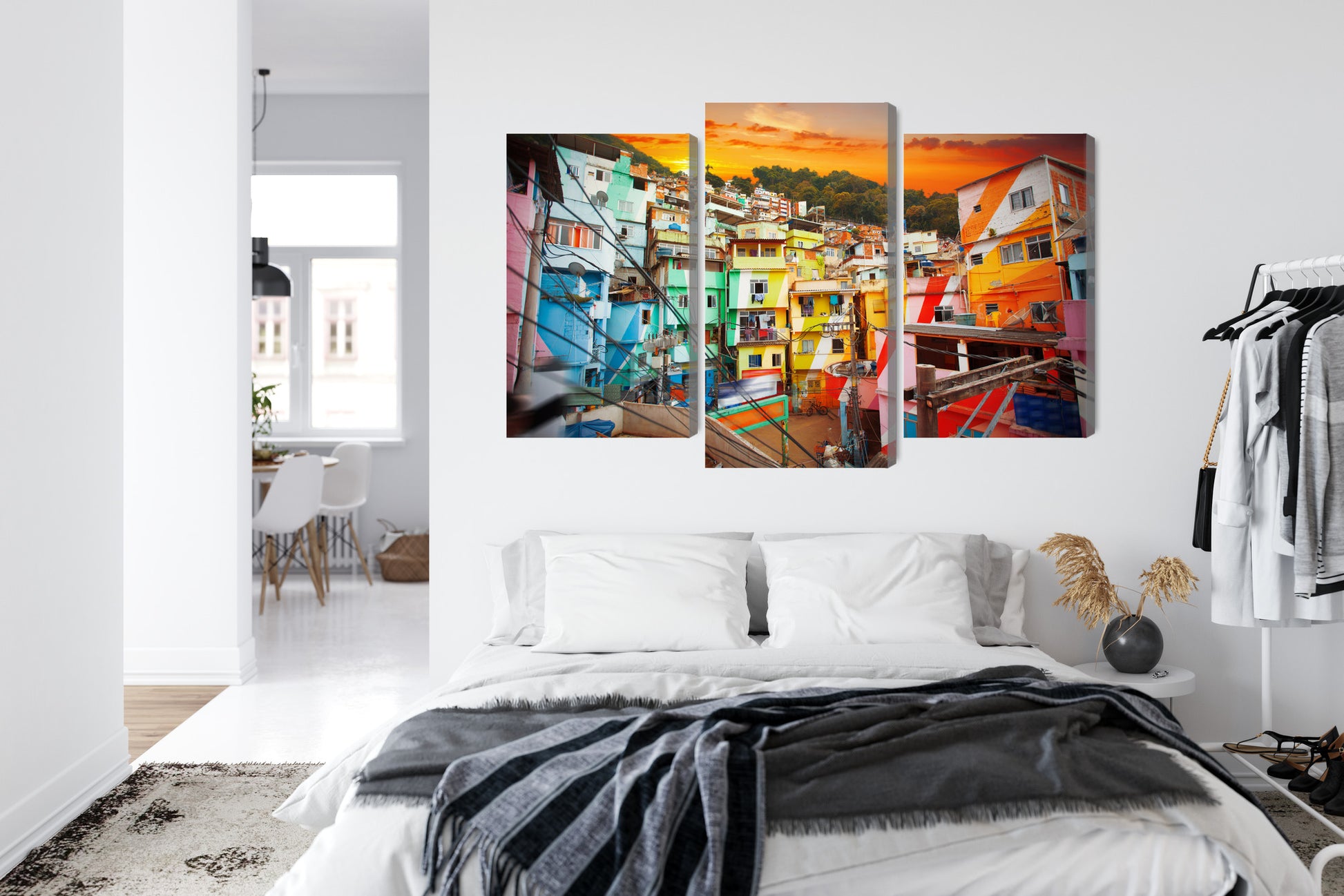 Obraz Wieloczęściowy Rio de Janeiro – dynamiczna panorama miasta do wnętrz Boho, Eklektycznych, Nowoczesnych – widok 6