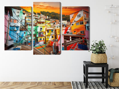 Obraz Wieloczęściowy Rio de Janeiro – dynamiczna panorama miasta do wnętrz Boho, Eklektycznych, Nowoczesnych – widok 7