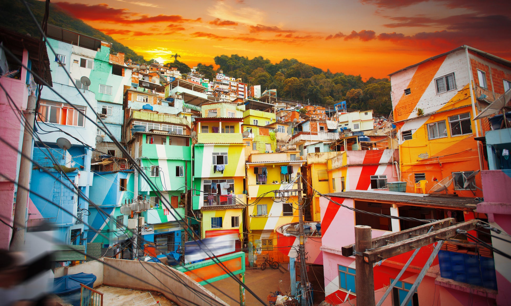 Obraz Wieloczęściowy Rio De Janeiro – Kolorowa Panorama do wnętrz Nowoczesnych, Eklektycznych 250x150