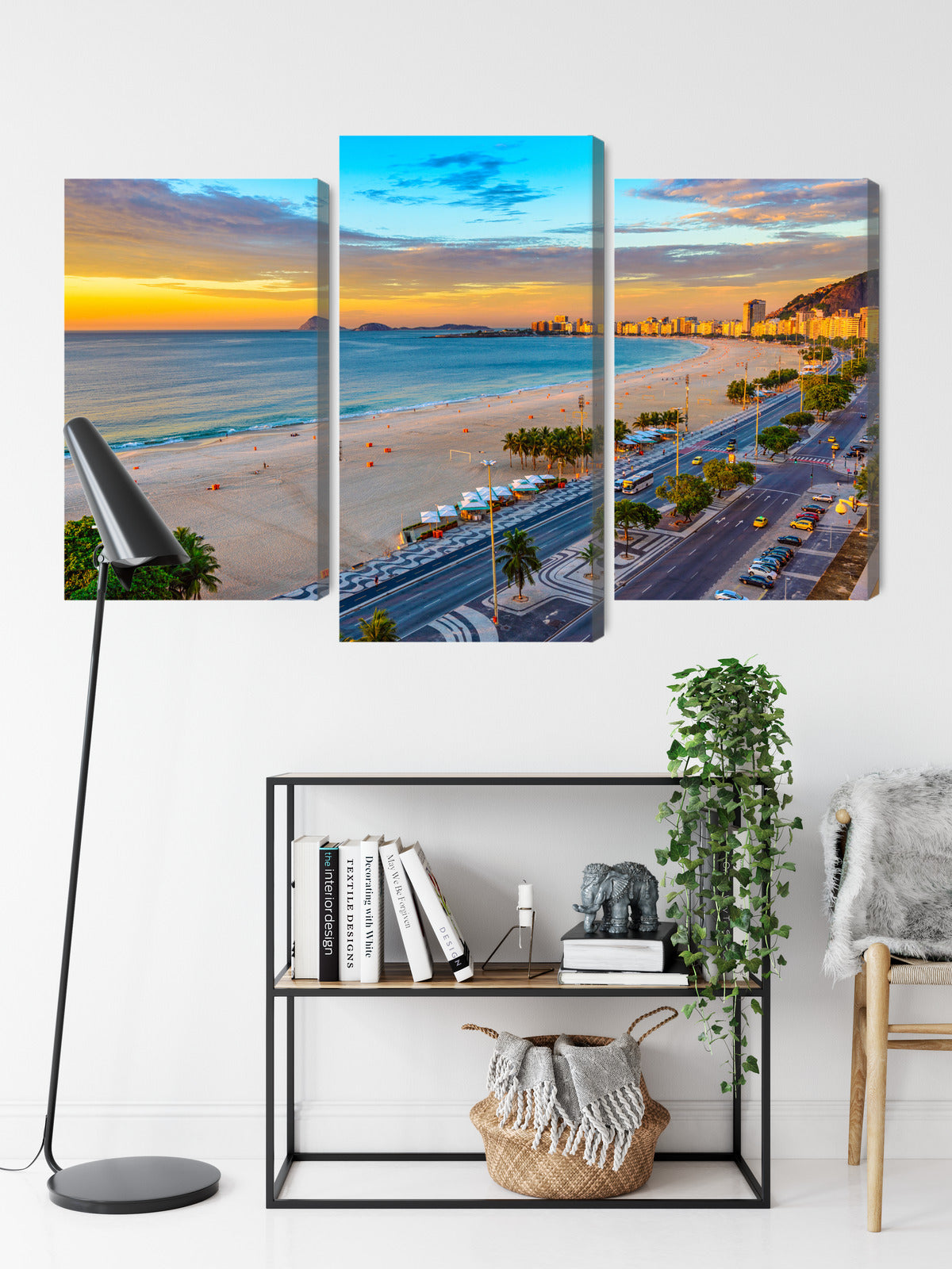 Obraz Wieloczęściowy Wschód Słońca Copacabana – inspirująca panorama do wnętrz nowoczesnych, eklektycznych i coastal – widok 8