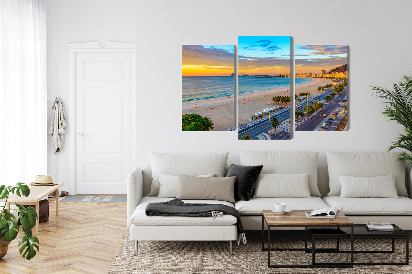 Obraz Wieloczęściowy Wschód Słońca Copacabana – inspirująca panorama do wnętrz nowoczesnych, eklektycznych i coastal – widok 5