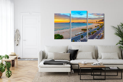 Obraz Wieloczęściowy Wschód Słońca Copacabana – inspirująca panorama do wnętrz nowoczesnych, eklektycznych i coastal – widok 5