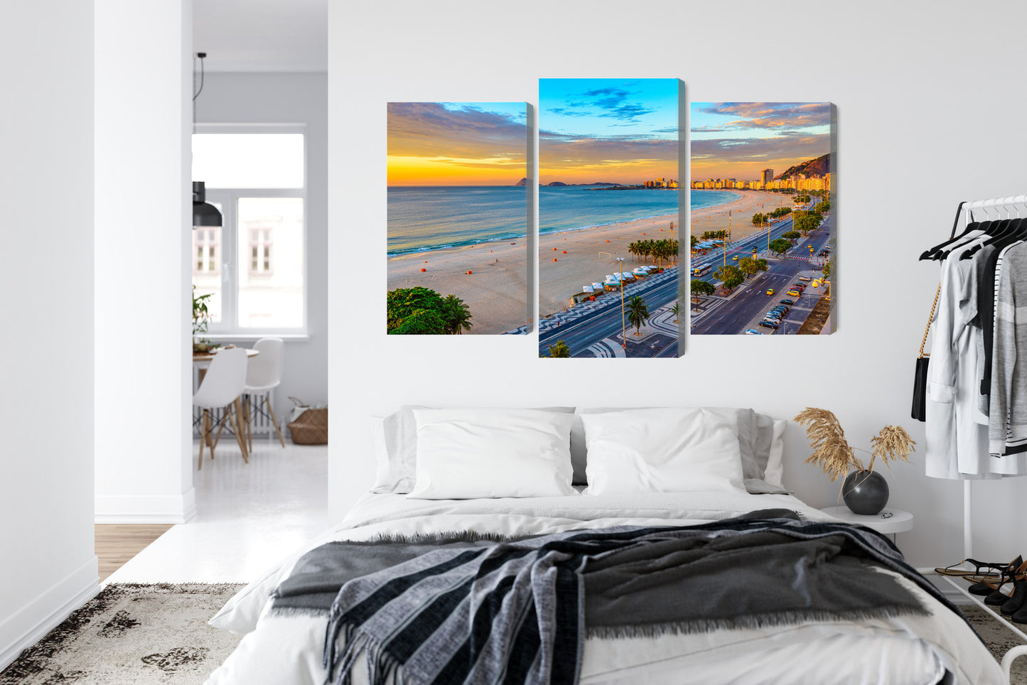 Obraz Wieloczęściowy Wschód Słońca Copacabana – inspirująca panorama do wnętrz nowoczesnych, eklektycznych i coastal – widok 6