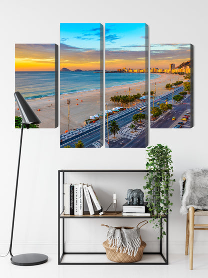 Obraz Wieloczęściowy Wschód Słońca Copacabana – egzotyczna panorama do wnętrz nowoczesnych, podróżniczych i boho. – widok 8