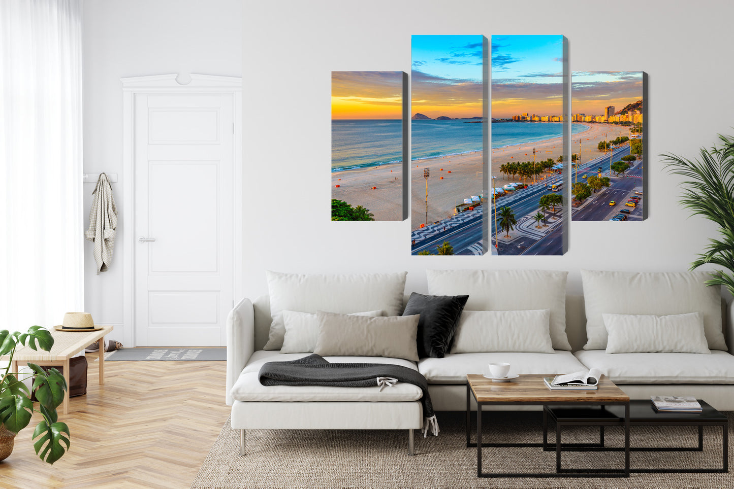 Obraz Wieloczęściowy Wschód Słońca Copacabana – egzotyczna panorama do wnętrz nowoczesnych, podróżniczych i boho. – widok 5