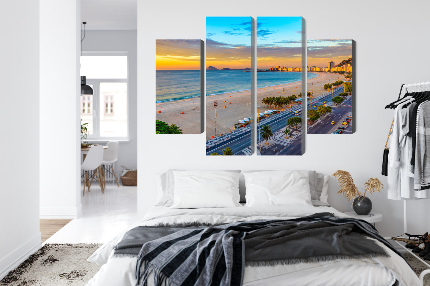 Obraz Wieloczęściowy Wschód Słońca Copacabana – egzotyczna panorama do wnętrz nowoczesnych, podróżniczych i boho. – widok 6