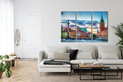 Obraz Wieloczęściowy Zamek Królewski Warszawa – miejska panorama do wnętrz klasycznych i nowoczesnych – widok 5