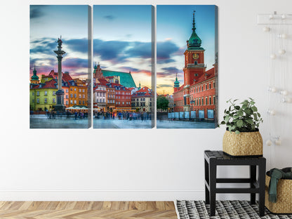 Obraz Wieloczęściowy Zamek Królewski Warszawa – miejska panorama do wnętrz klasycznych i nowoczesnych – widok 7