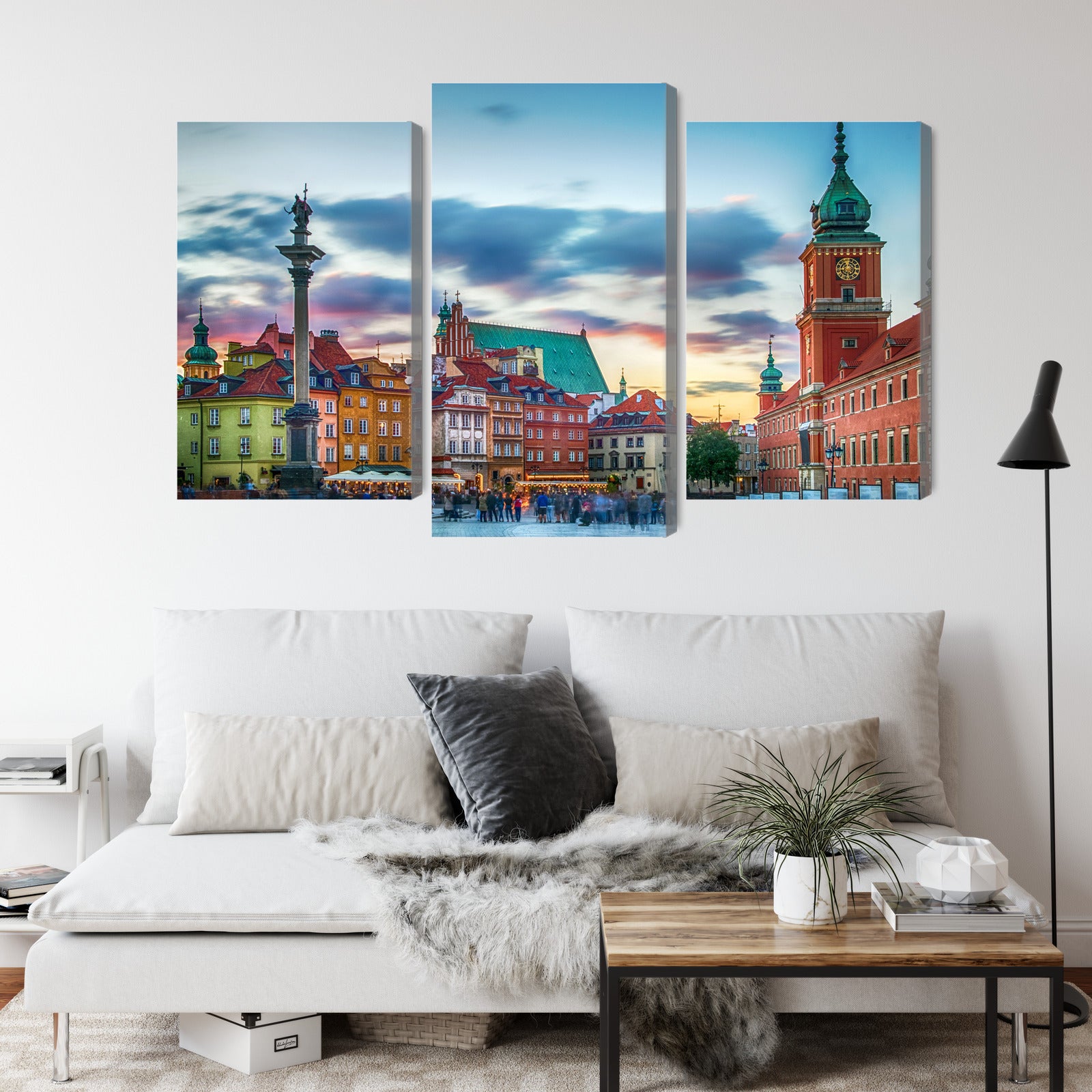 Obraz Wieloczęściowy Panorama Zamku Królewskiego – Majestatyczna panorama dla wnętrz klasycznych, eleganckich i nowoczesnych – widok 3