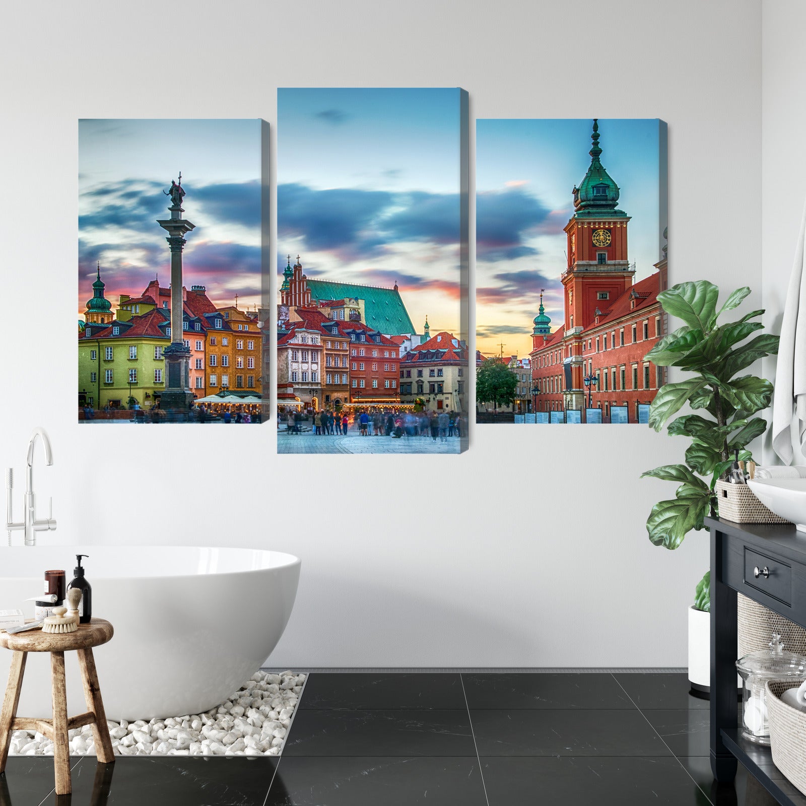 Obraz Wieloczęściowy Panorama Zamku Królewskiego – Majestatyczna panorama dla wnętrz klasycznych, eleganckich i nowoczesnych – widok 4