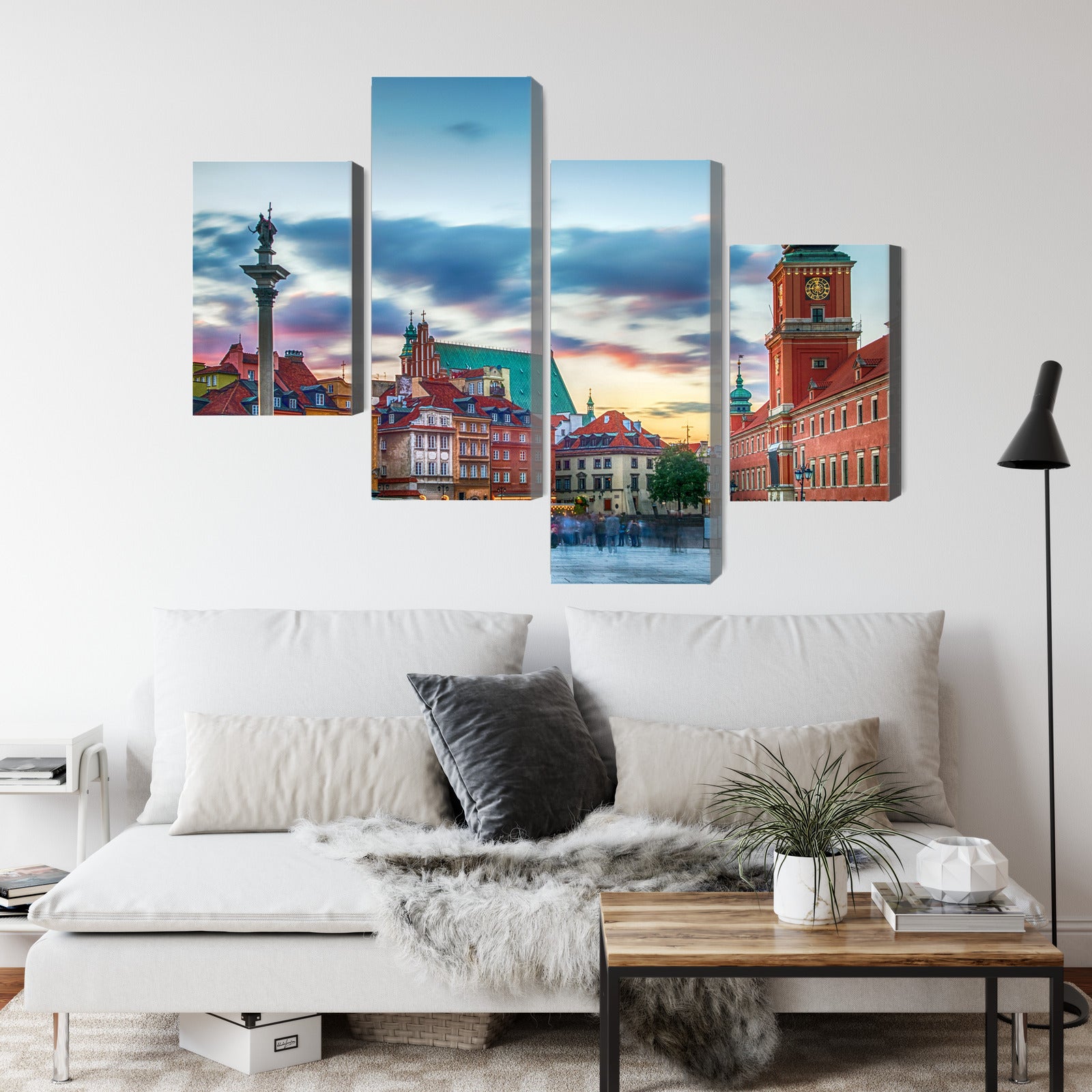 Obraz Wieloczęściowy Panorama Zamku Królewskiego – historyczny widok do wnętrz eleganckich i modern classic. – widok 3