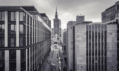 Obraz Wieloczęściowy Panorama Warszawy – miejski dynamizm do wnętrz nowoczesnych, industrialnych i loftowych 250x150