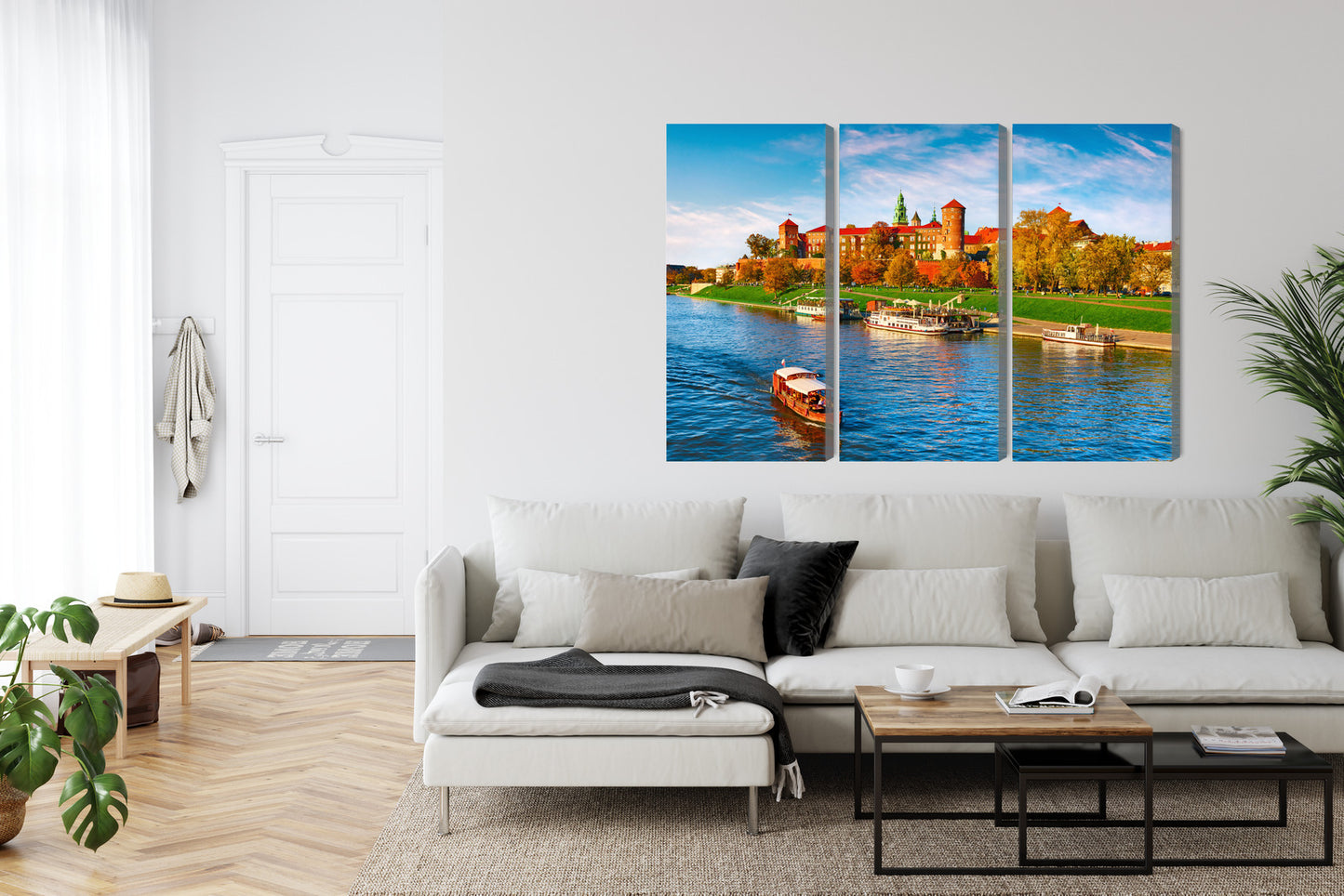 Obraz Wieloczęściowy Zamek Wawel – klasyczna panorama Krakowa do wnętrz eleganckich i nowoczesnych – widok 5