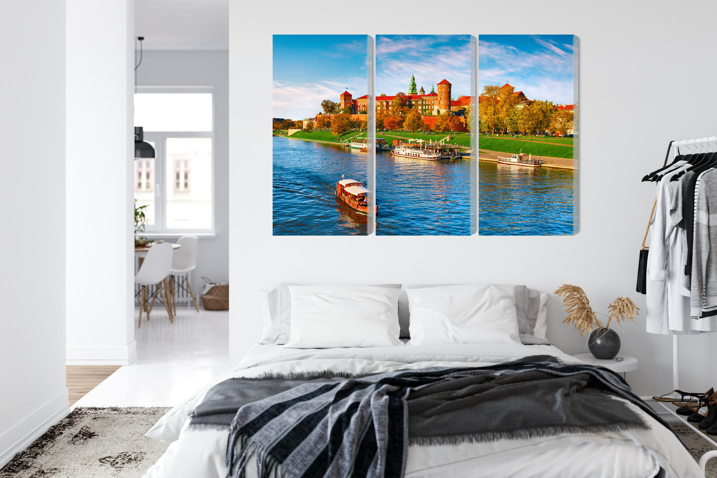 Obraz Wieloczęściowy Zamek Wawel – klasyczna panorama Krakowa do wnętrz eleganckich i nowoczesnych – widok 6