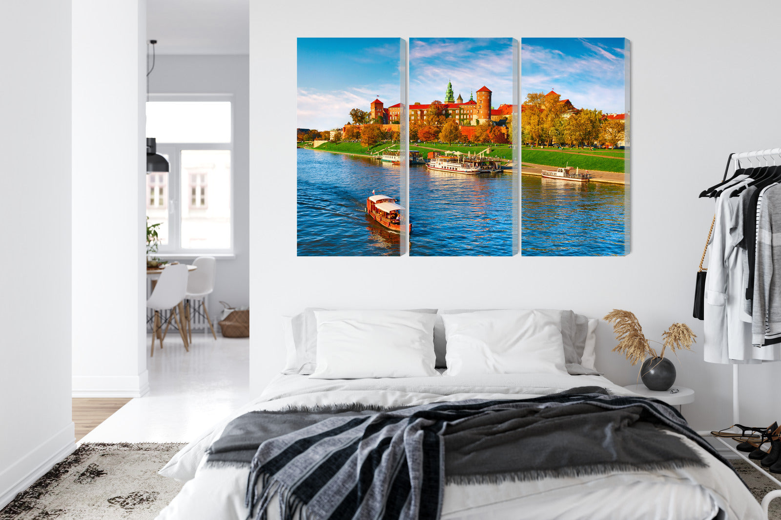 Obraz Wieloczęściowy Zamek Wawel – klasyczna panorama Krakowa do wnętrz eleganckich i nowoczesnych – widok 6