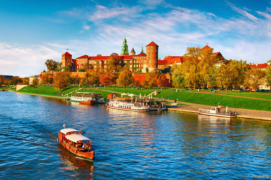 Obraz Wieloczęściowy Zamek Królewski Wawel – majestatyczny widok do wnętrz klasycznych i eleganckich 180x120