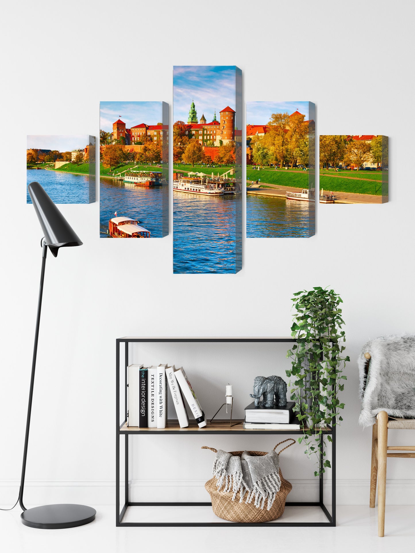 Obraz Wieloczęściowy Zamek Wawel – majestatyczna panorama Krakowa do wnętrz klasycznych i eleganckich – widok 8