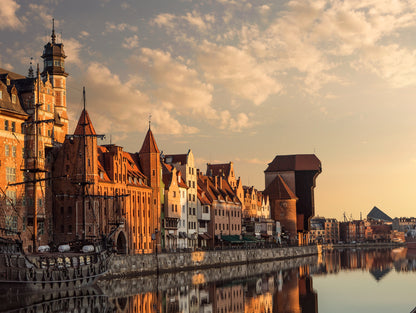 Obraz Wieloczęściowy Port Gdańsk – malownicza panorama do wnętrz nowoczesnych, loftowych i klasycznych 200x150