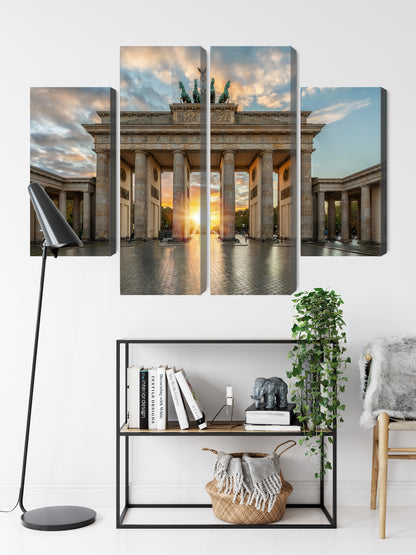 Obraz Wieloczęściowy Brama Brandenburska – majestatyczna panorama miejska do wnętrz klasycznych, nowoczesnych i industrialnych – widok 8