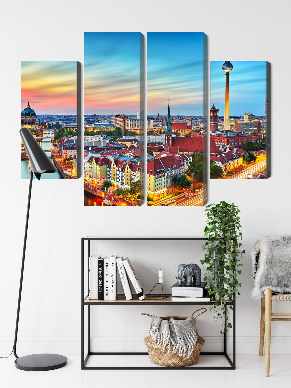 Obraz Wieloczęściowy Kolorowe Niebo Berlin – dynamiczna panorama do wnętrz nowoczesnych i eklektycznych – widok 8