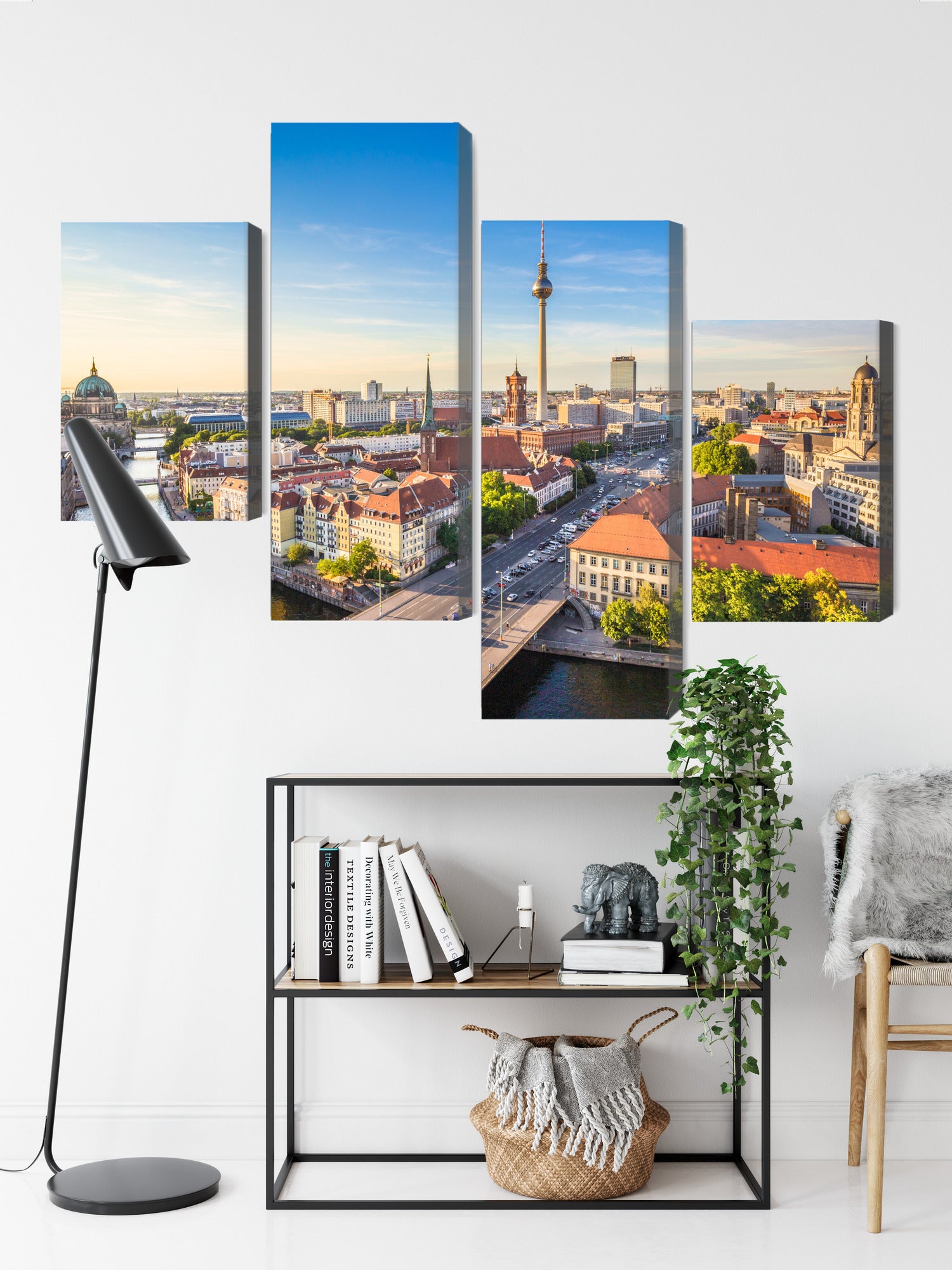 Obraz Wieloczęściowy Panorama Berlina Szprewa – miejska elegancja do wnętrz nowoczesnych i industrialnych – widok 8