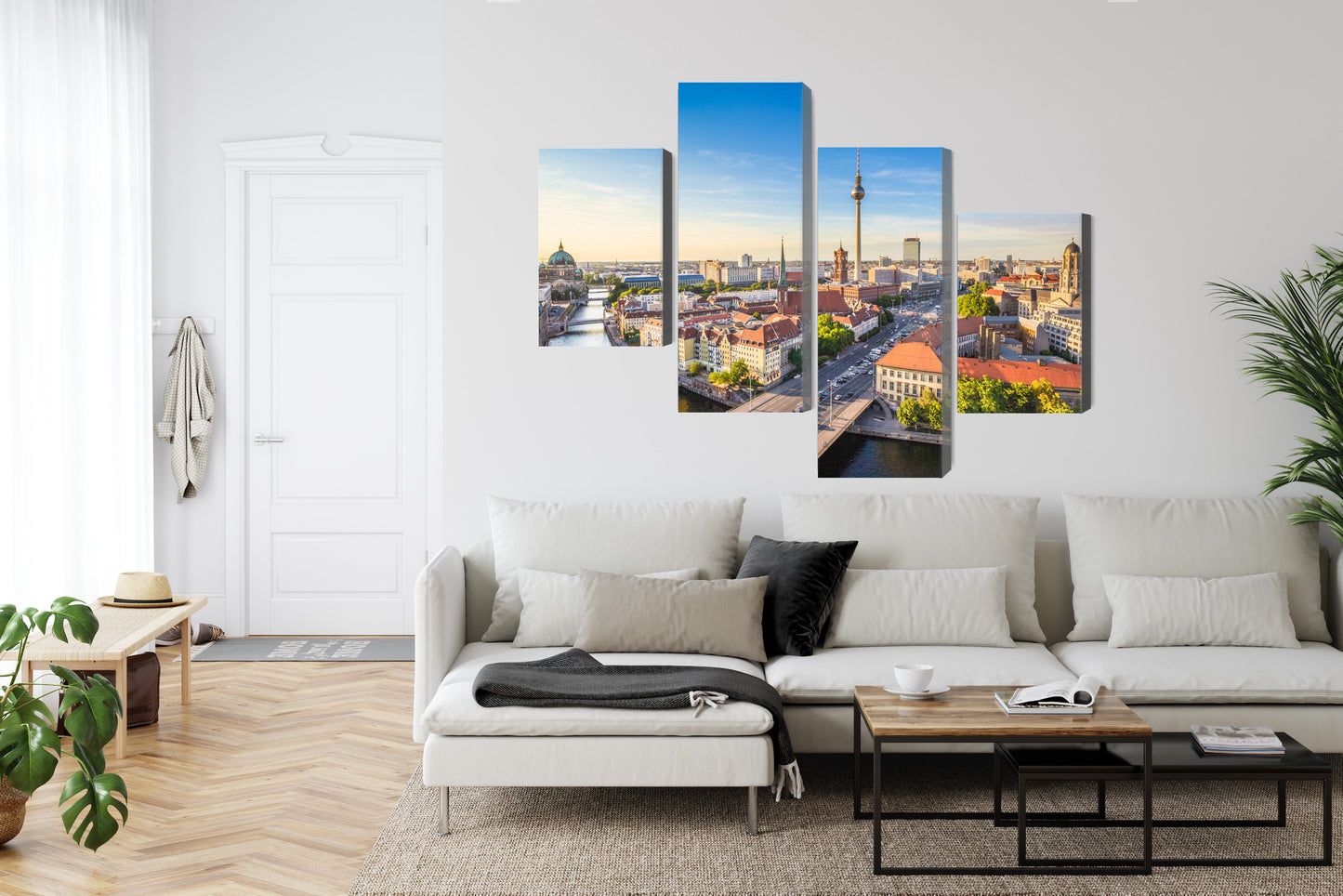 Obraz Wieloczęściowy Panorama Berlina Szprewa – miejska elegancja do wnętrz nowoczesnych i industrialnych – widok 5