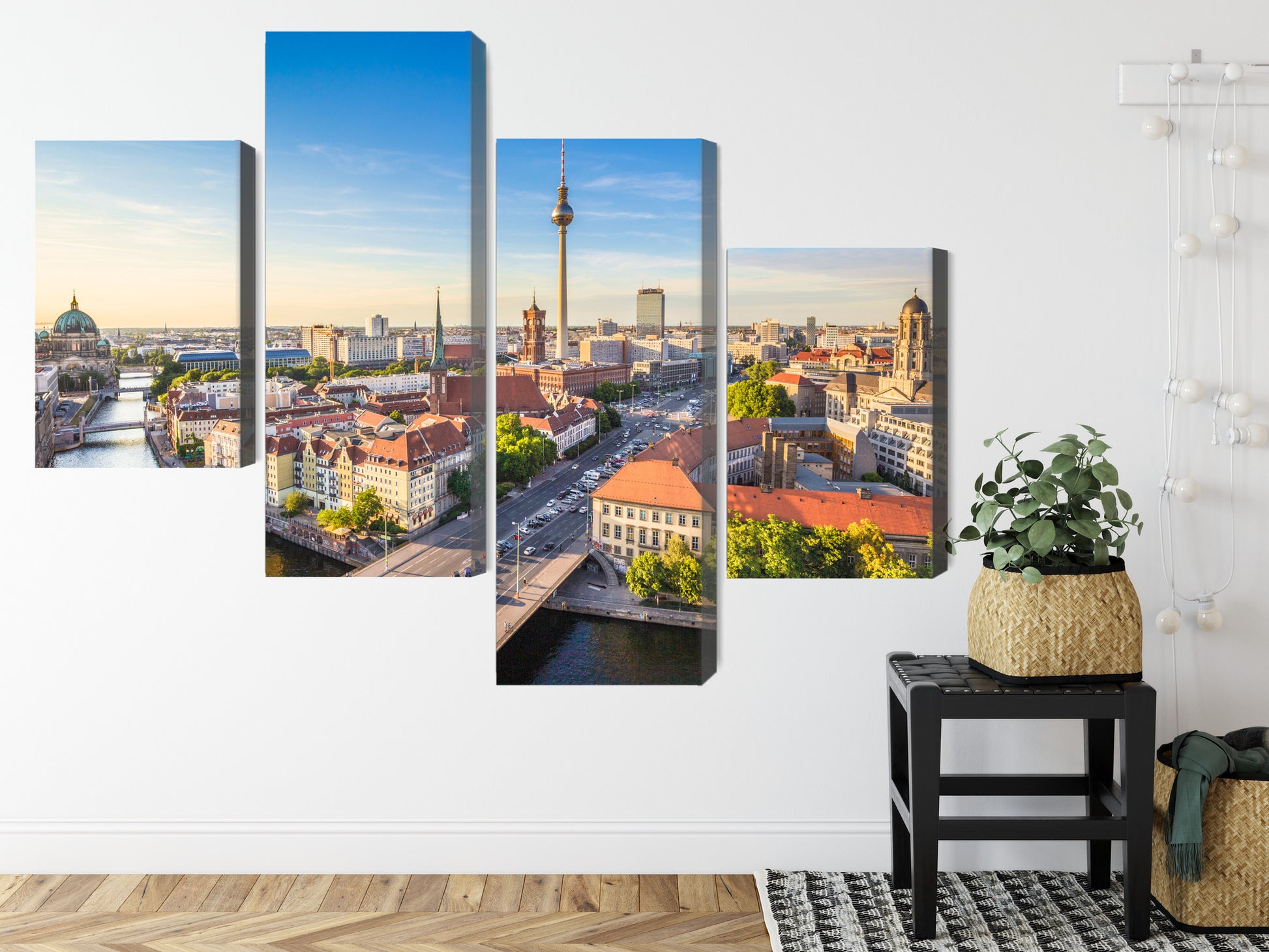 Obraz Wieloczęściowy Panorama Berlina Szprewa – miejska elegancja do wnętrz nowoczesnych i industrialnych – widok 7