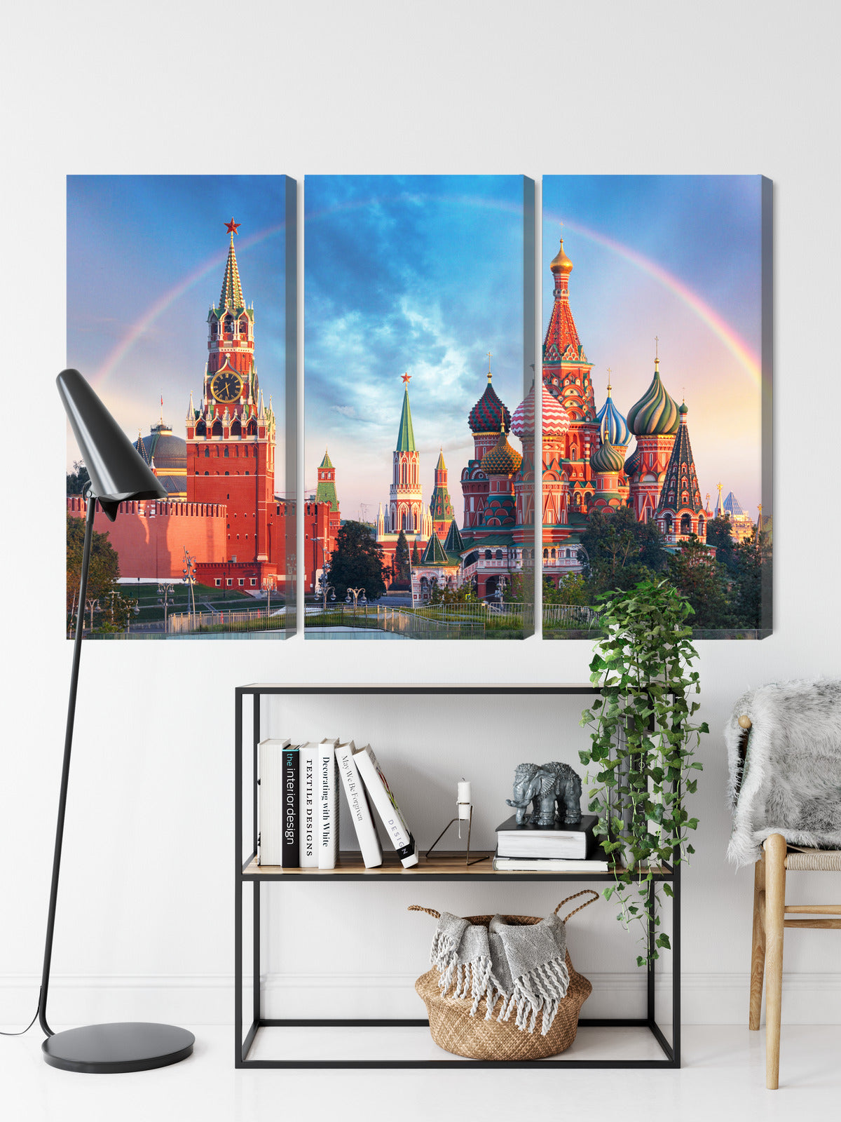 Obraz Wieloczęściowy Panorama Kremla – ikoniczny widok do wnętrz klasycznych, eklektycznych i nowoczesnych – widok 8