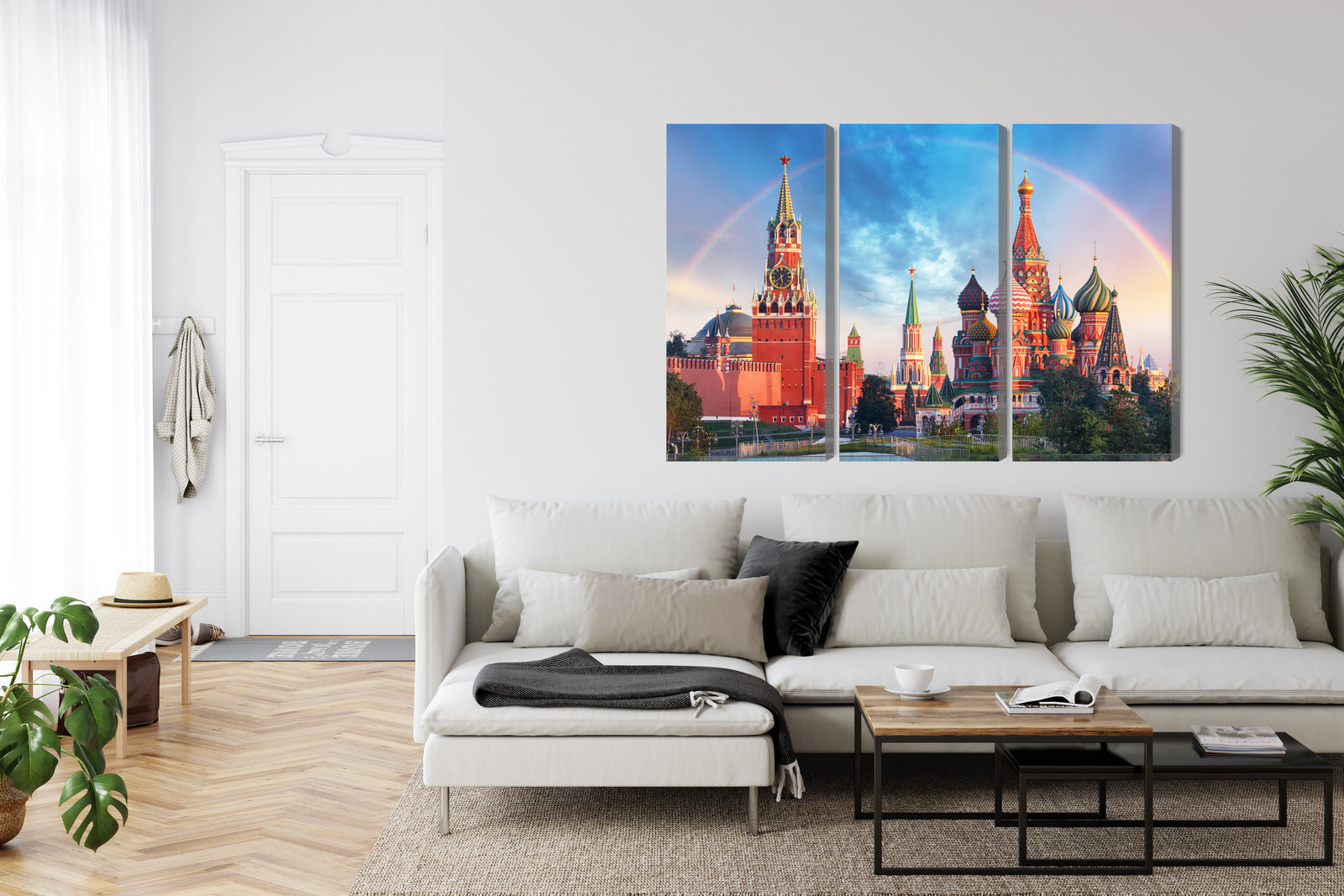 Obraz Wieloczęściowy Panorama Kremla – ikoniczny widok do wnętrz klasycznych, eklektycznych i nowoczesnych – widok 5