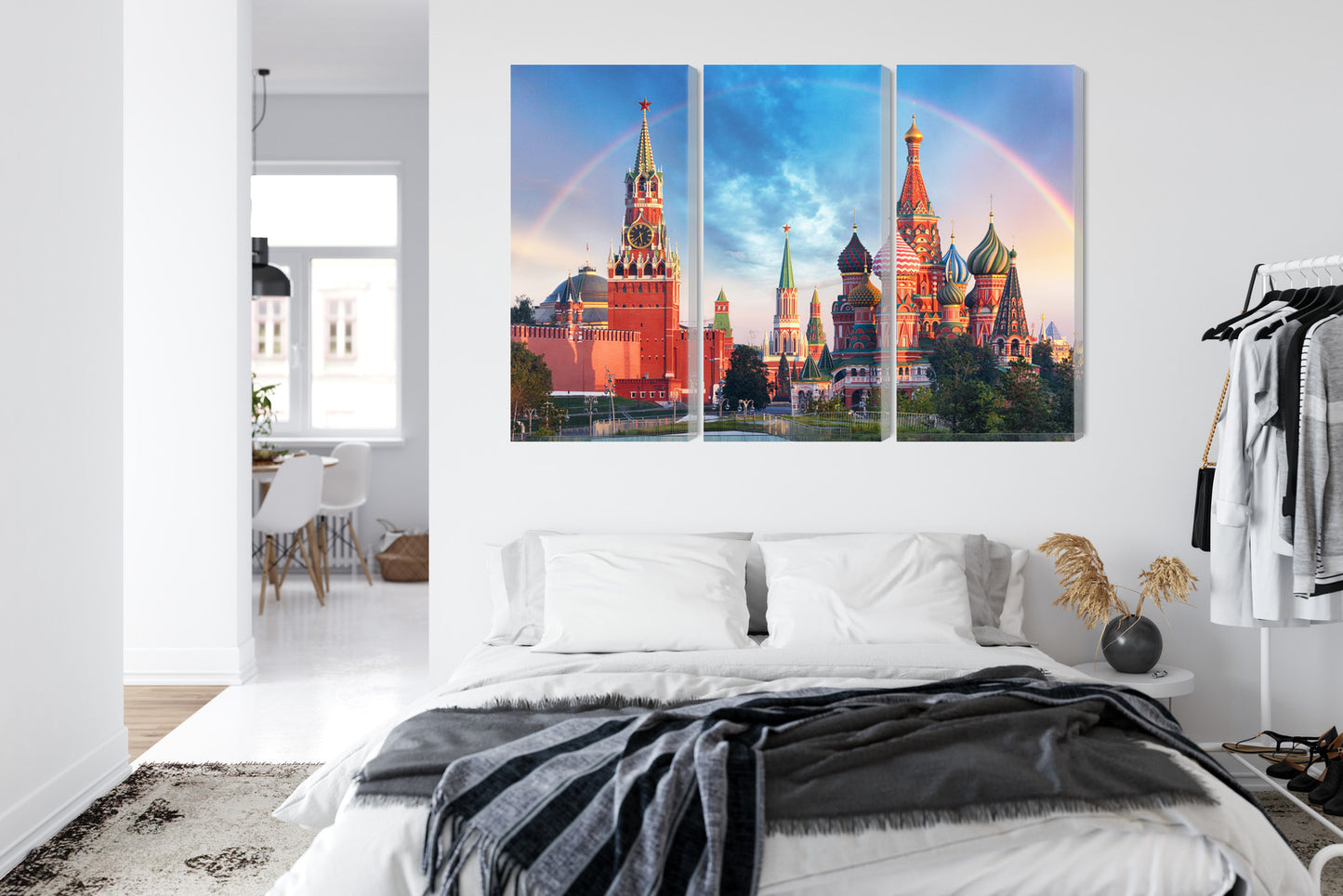 Obraz Wieloczęściowy Panorama Kremla – ikoniczny widok do wnętrz klasycznych, eklektycznych i nowoczesnych – widok 6