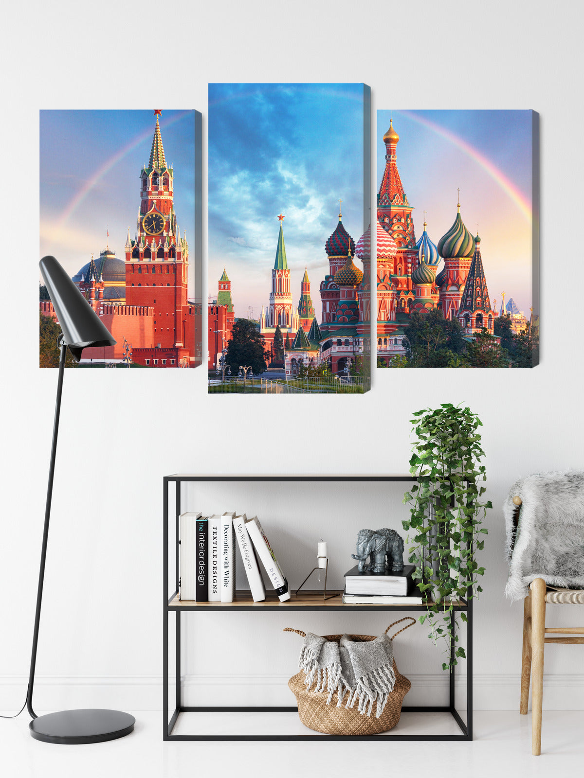Obraz Wieloczęściowy Panorama Placu Czerwonego – ikoniczna panorama miasta do wnętrz klasycznych, eklektycznych i nowoczesnych – widok 8