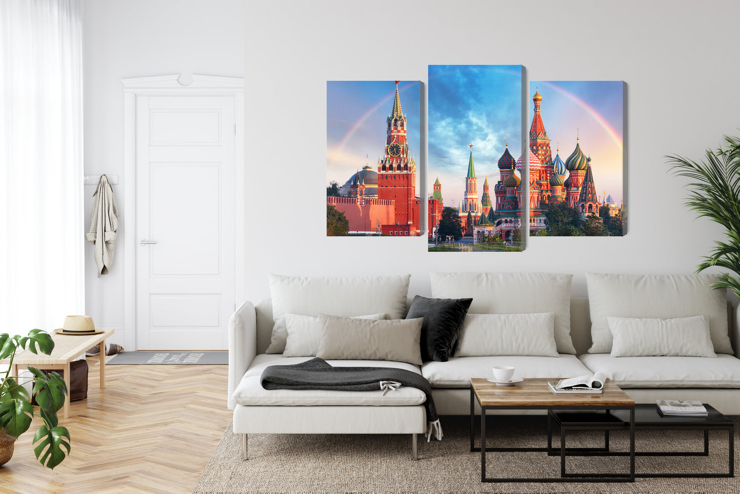 Obraz Wieloczęściowy Panorama Placu Czerwonego – ikoniczna panorama miasta do wnętrz klasycznych, eklektycznych i nowoczesnych – widok 5