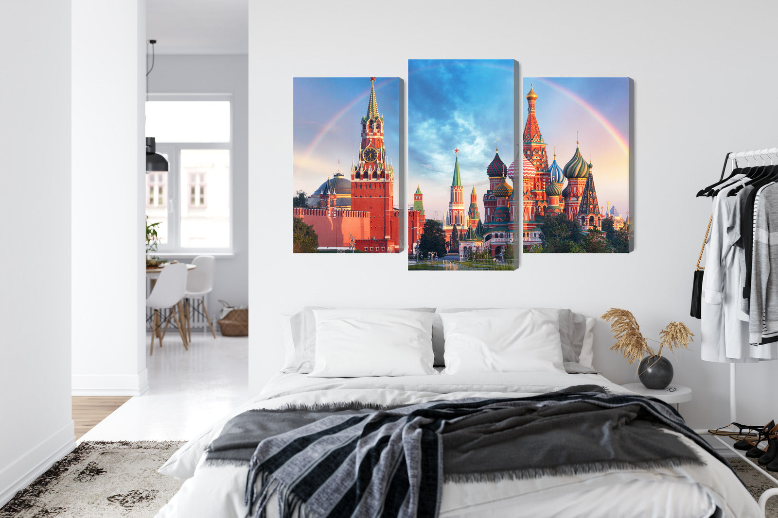 Obraz Wieloczęściowy Panorama Placu Czerwonego – ikoniczna panorama miasta do wnętrz klasycznych, eklektycznych i nowoczesnych – widok 6