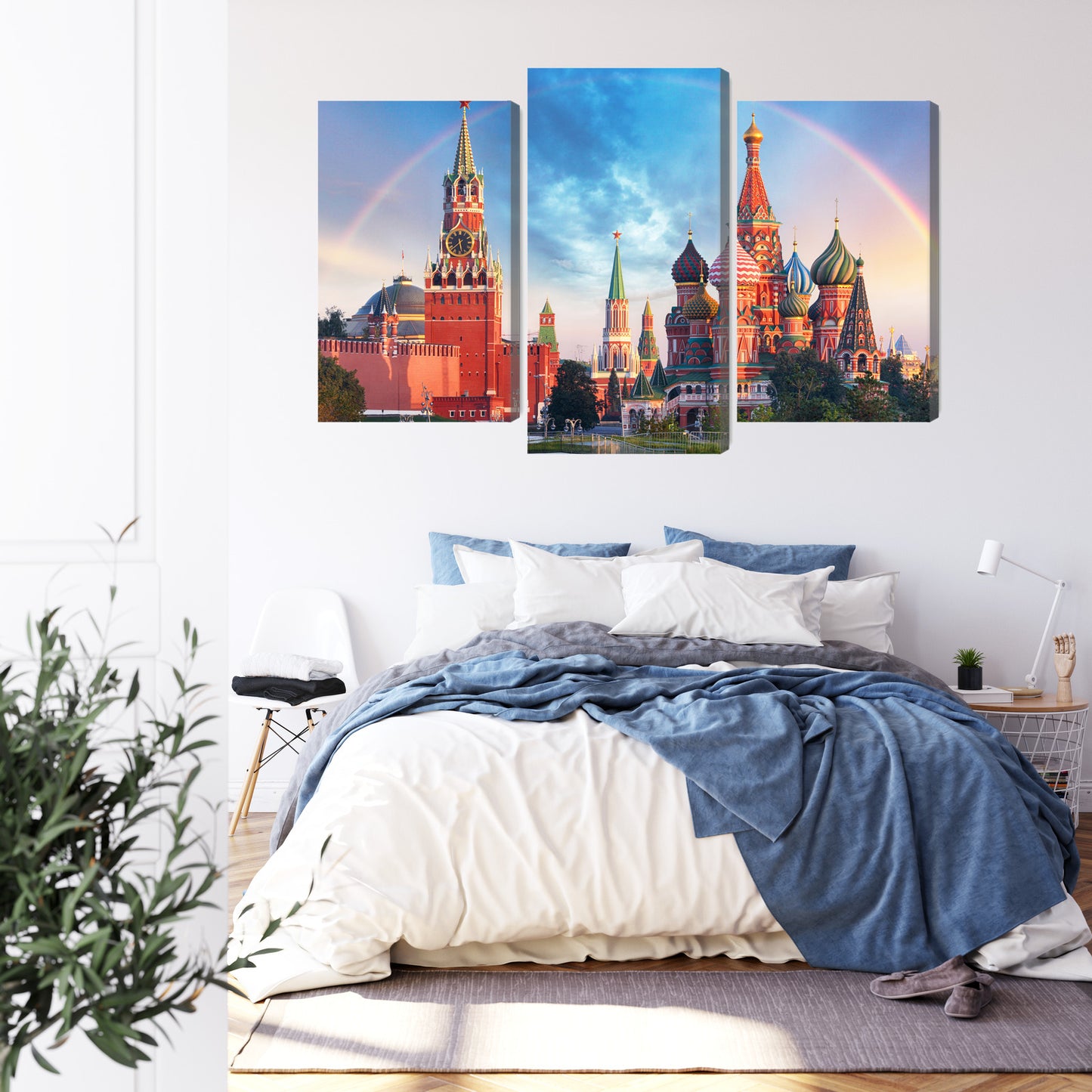 Obraz Wieloczęściowy Panorama Placu Czerwonego – ikoniczna panorama miasta do wnętrz klasycznych, eklektycznych i nowoczesnych – widok 2