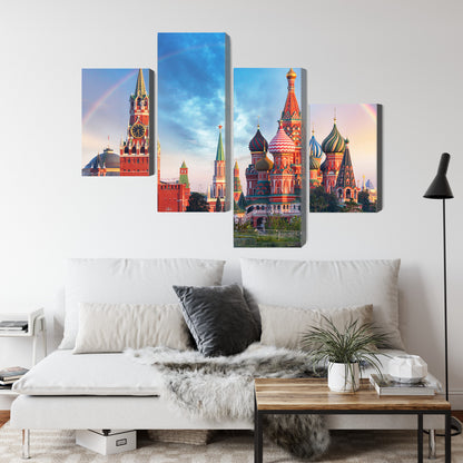 Obraz Wieloczęściowy Plac Czerwony – monumentalna panorama do wnętrz klasycznych, nowoczesnych i eklektycznych – widok 3