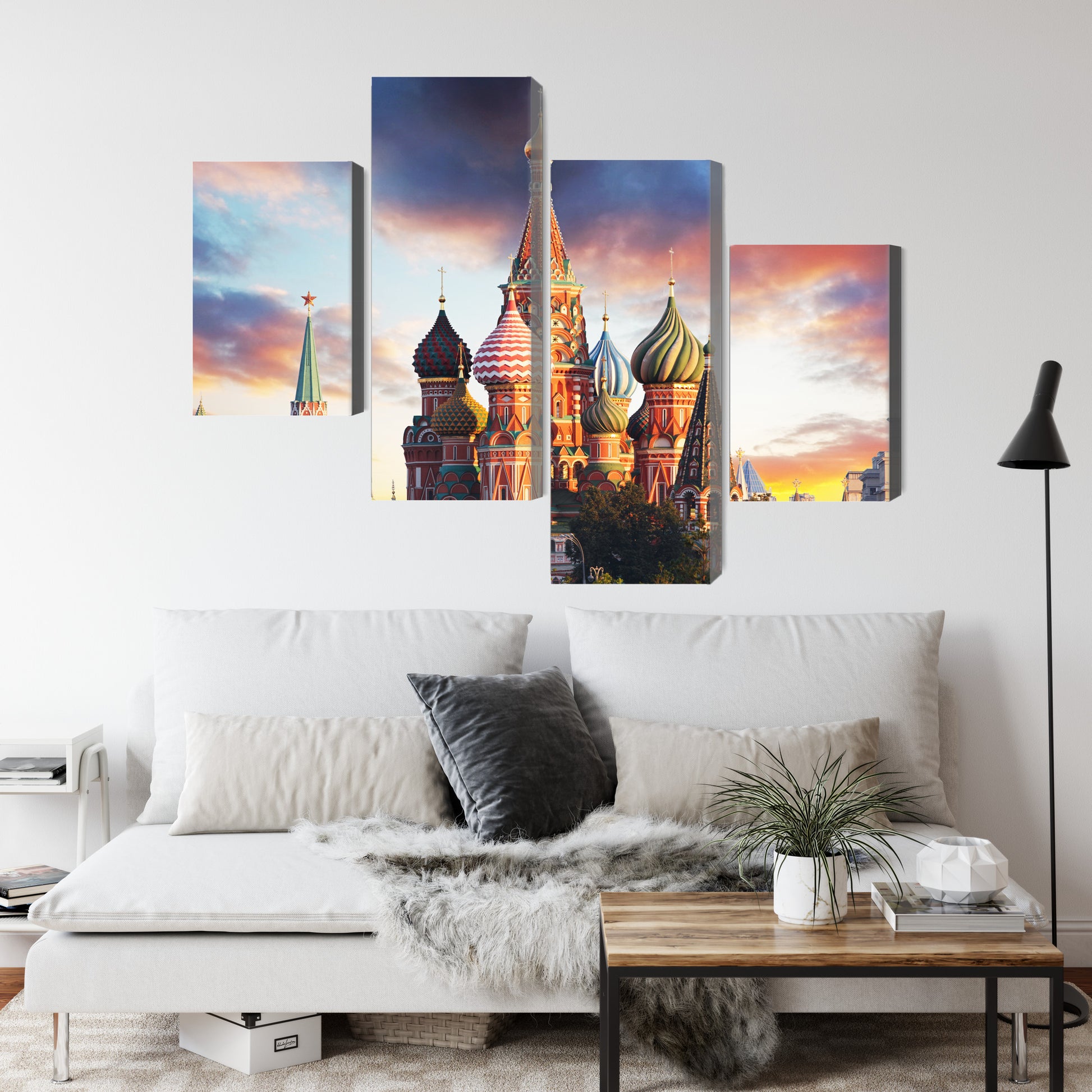 Obraz Wieloczęściowy Moskwa Plac Czerwony – ikoniczna panorama do wnętrz klasycznych i eleganckich – widok 3