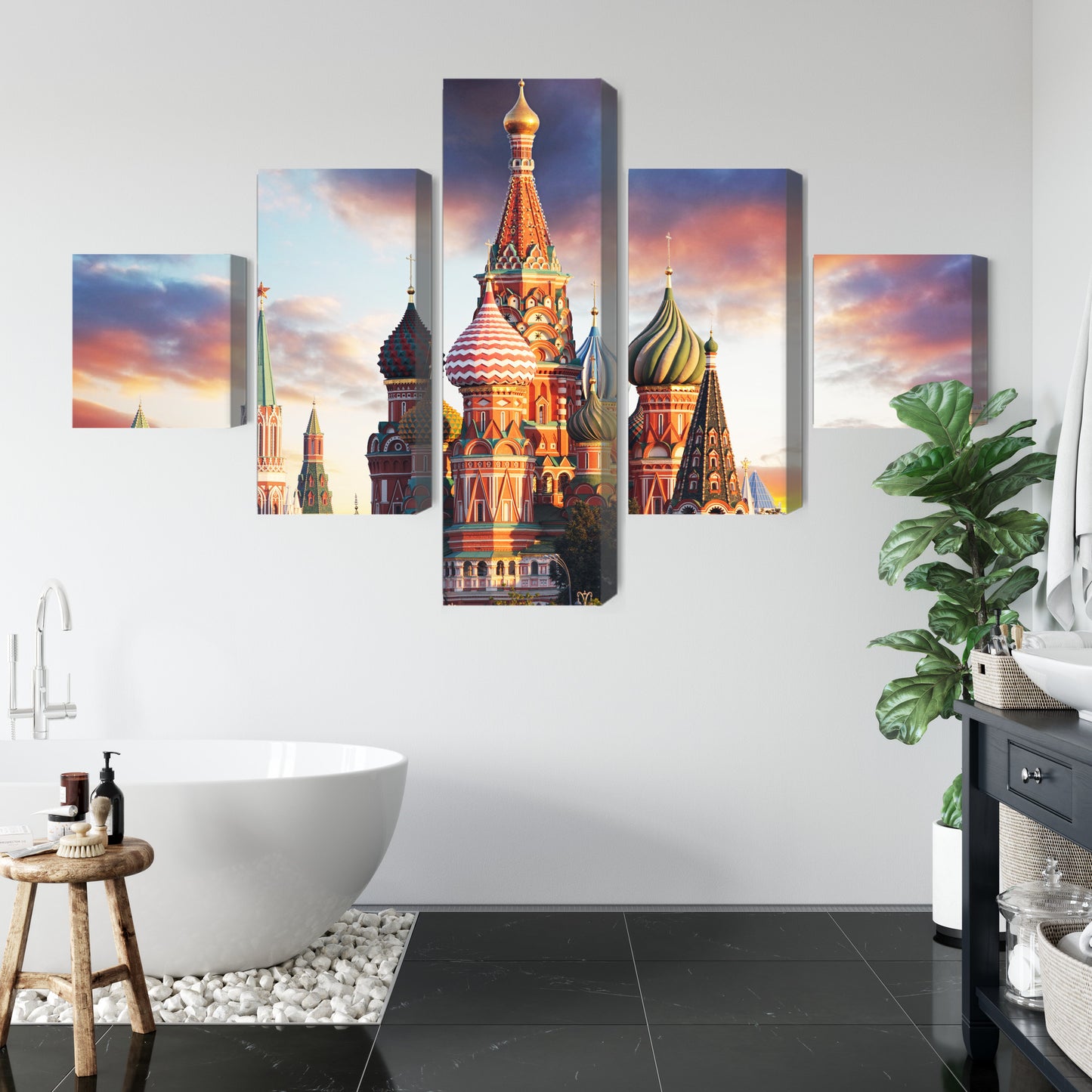 Obraz Wieloczęściowy Moskwa Plac Czerwony – ikoniczny widok miejski do wnętrz klasycznych i nowoczesnych – widok 4